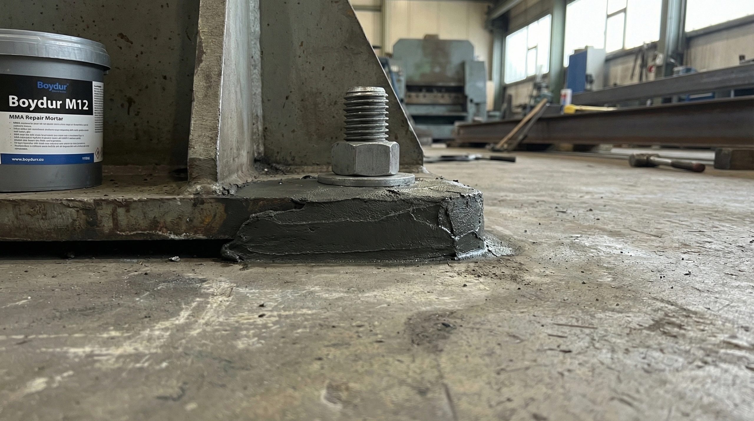 Boydur M12 ile hızlı ankraj — makine montajı ve ekipman sabitleme