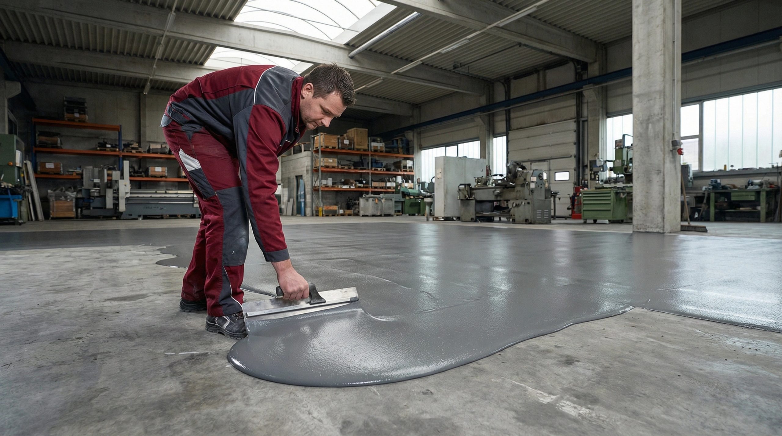 Boydur M12 ile minimum 4-5 mm endüstriyel zemin kaplaması — dayanıklı yüzey