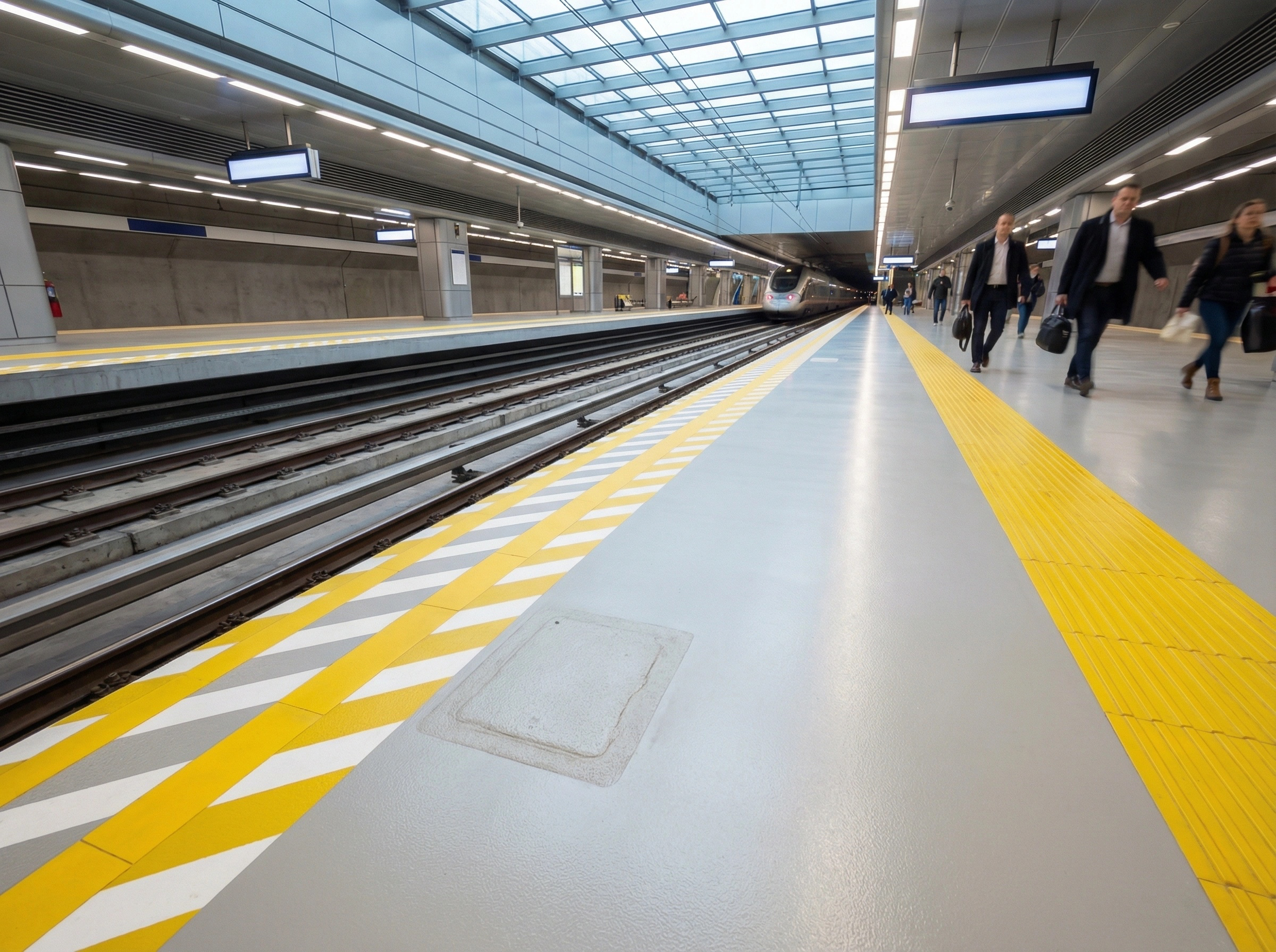 1 saatte kürlenen raylı sistem zeminleri — Boydur® MMA çözümleri